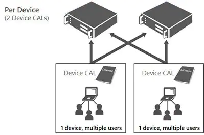 Client Access License based on device