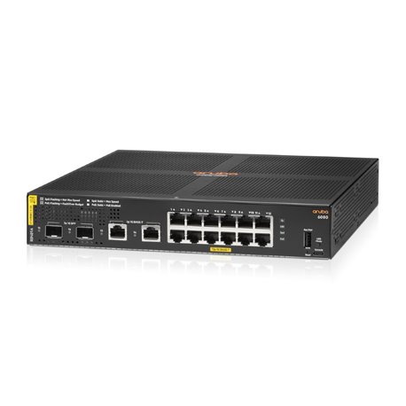 מתג Aruba 6000 12-Port Gigabit PoE+ Compliant Managed Network Switch with SFP R8N89A