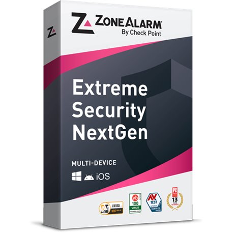 חבילת הגנה מלאה למחשב ZoneAlarm Extreme Security NextGen - 5 Devices - 1 Year