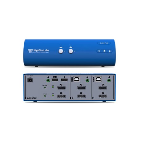 HSL DK22P-M Secure 2-Port DP to DP Video DH KVM Switch CPN15195