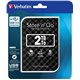דיסק קשיח חיצוני Verbatim Store 'n' Go HDD 2.5 inch 2TB USB3.0 BLACK 53177