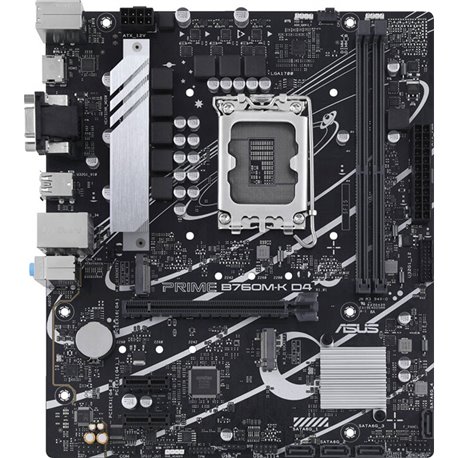 לוח אם Asus PRIME B760M-K D4 Intel B760 LGA 1700 micro ATX Motherboard 90MB1DS0-M1EAY0