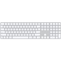 מקלדת מקורית אפל Apple Magic Keyboard with Touch ID and Numeric Keypad for Mac models with Apple silicon - White Keys MXK73HB/A