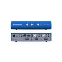 HSL SK21P-N Commercial SH KVM Switch 2-Port DisplayPort - DP-DP video + cables - CPN11411 