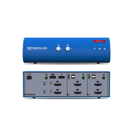 HSL DK22H-M Matzov Secure DH KVM Switch 2-Port - 4K HDMI video - PP 3.0 + cables - CPN15197