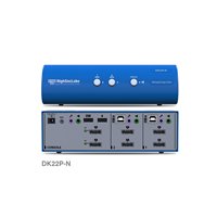 HSL DK22P-MM Secure Compact 2-Port 4K DP Host to HDMI Console Video DH KVM Switch + Cables + RS232