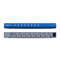 HSL SK81P-MM Secure Compact 8-Port DP Host to HDMI Console Video KVM Switch + Cables + RS232