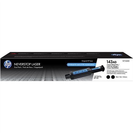 זוג טונרים מקורי למדפסת HP 103AD Dual Pack Black Original Neverstop Laser Toner Reload Kit W1103AD