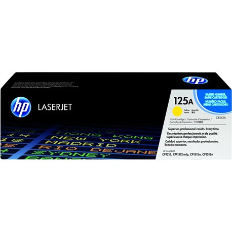 טונר מקורי למדפסת HP 125A Yellow Original LaserJet Toner Cartridge CB542A