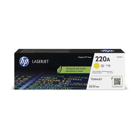 טונר מקורי למדפסת HP 220A Yellow Original LaserJet Toner Cartridge W2202A