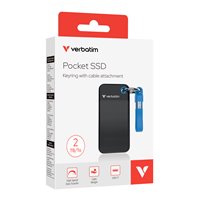 דיסק קשיח חיצוני Verbatim Pocket SSD USB 3.2 Gen 2 1TB Black/Blue 32191