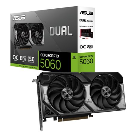 כרטיס מסך ASUS Dual GeForce RTX 5060 8GB GDDR7 OC Edition - 90YV0N12-M0NA00