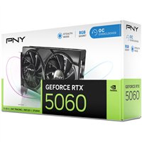 כרטיס מסך PNY GeForce RTX 5060 Overclocked Dual Fan - 8GB GDDR7 - HDMI - 3x DP - VCG50608DFXPB1-O