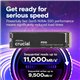 דיסק קשיח Crucial SSD P510 1TB PCIe Gen5 NVMe 2280 M.2 with heatsink - CT1000P510SSD5