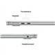Apple MacBook Air - M3 chip - 8-core CPU - 8-core GPU - 13.6 inch - 16GB - 256GB SSD - Silver - MC8H4HB/A