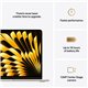 Apple MacBook Air - M3 chip - 8-core CPU - 8-core GPU - 13.6 inch - 16GB - 256GB SSD - Starlight - MC8J4HB/A