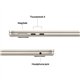 Apple MacBook Air - M3 chip - 8-core CPU - 8-core GPU - 13.6 inch - 16GB - 256GB SSD - Starlight - MC8J4HB/A