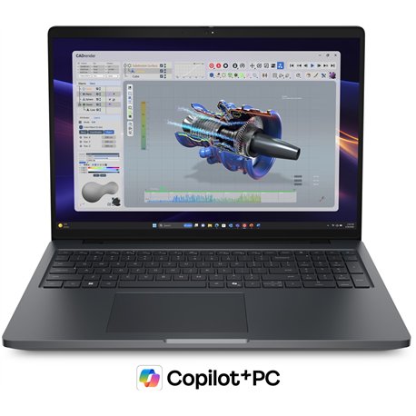 מחשב נייד Dell Pro Precision 5 Series 16S Laptop - Core Ultra 9 - 32GB - 1TB SSD - 16 inch - Nvidia RTX - Win 11 Pro - PW516261