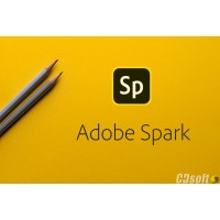 Adobe Spark 1 Year Hosted Subscription License 65296743BA01A12