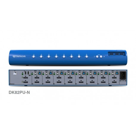 קופסת מיתוג High Sec Labs DK82PU-N 8-Port DP to HDMI Video Dual Head KVM switch CPN12605