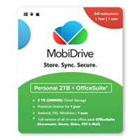 MobiDrive Personal 500GB Storage - 1 Year license
